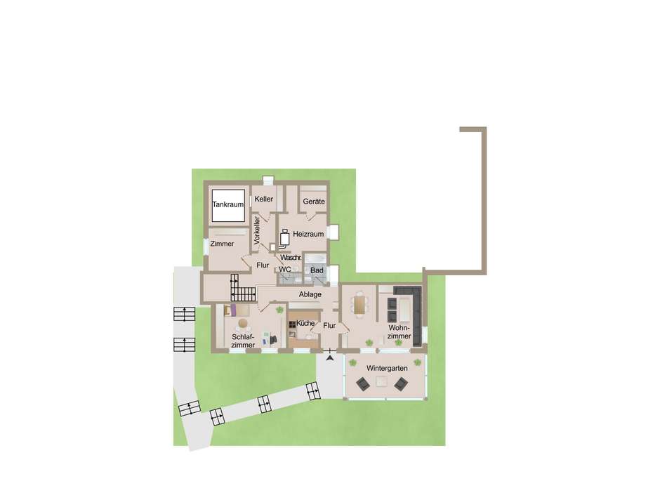 Grundriss Gartengeschoss