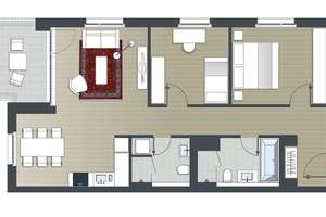Charmante 3-Zimmer-Wohnung inkl. Einbauküche  – Toulouser Allee  19, 40211 Pempelfort, Düsseldorf – Vorschaubild 9