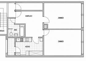 Schöne 2-Zimmer-Wohnung mit einer Wohnfläche von ca. 70 m² im 2. Obergeschoss mit Loggia.  – Die vollständige Adresse der Immobilie erhältst du vom Anbieter., 70176 Rosenberg, Stuttgart – Vorschaubild 5