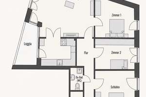 Moderne 4-Zimmer-Wohnung mit Loggia und Stellplatz in Hamburg-Borgfelde – Die vollständige Adresse der Immobilie erhältst du vom Anbieter., 20535 Borgfelde, Hamburg – Vorschaubild 2