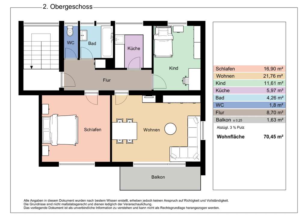 Immobilie in Leutkirch im Allgäu - Vermietete, schöne 3-Zimmer-Wohnung in Leutkirch im Allgäu! - Bild 4