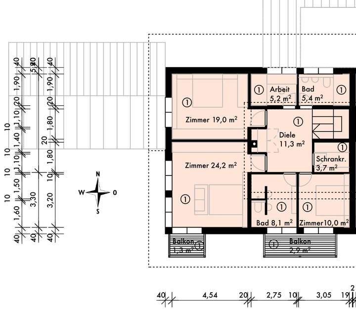 Grundriss Obergeschoss