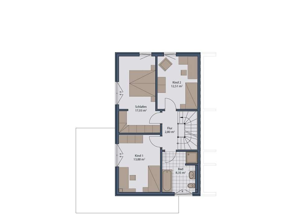 Grundriss Obergeschoss