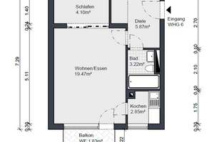 1-Zimmer-Eigentumswohnung mit West-Balkon in München-Sendling – Die vollständige Adresse der Immobilie erhältst du vom Anbieter., 81369 Mittersendling, München – Vorschaubild 12