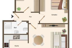 * ab 01.08. * schöne 3-Zimmer, Sonnenbalkon, Duschbadezimmer! – Gitschiner Str. 97, 47053 Hochfeld, Duisburg – Vorschaubild 8
