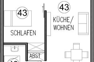 Südausrichtung - attraktives 2 Zimmer Appartement mit Einbauküche und Balkon – Achtersteven 4, 26122 Innenstadt, Oldenburg (Oldenburg) – Vorschaubild 7