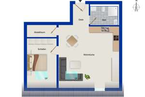 2-Zimmer-Dachgeschoss-Wohnung in Offingen – Die vollständige Adresse der Immobilie erhältst du vom Anbieter., 89362 Offingen – Vorschaubild 8