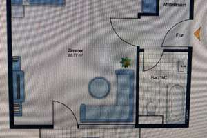 Nette möblierte 1-Zimmer-Wohnung mit Balkon und EBK in München – 81543 Untergiesing, München – Vorschaubild 2