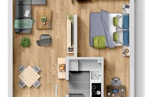 Top-Lage Belsenpark: Moderne 2-Zimmer-EG-Wohnung mit Terrasse und grünem Rückzugsort – Schanzenstrasse 62, 40549 Oberkassel, Düsseldorf – Vorschaubild 14