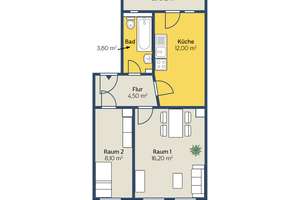 Mit Balkon, Tageslichtbad und Wohnküche – Prager Str. 291, 4289 Probstheida, Leipzig – Vorschaubild 2