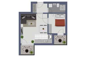 Vermietete 2-Zimmer-Wohnung mit 2 Balkonen & Tiefgarage in zentraler Lage in Freilassing – 83395 Freilassing – Vorschaubild 5