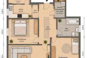 Modernisierte 3,5 Zimmer Eigentumswohnung mit neuer Einbauküche in ruhiger Wohnlage – Die vollständige Adresse der Immobilie erhältst du vom Anbieter., 38259 Salzgitter-Bad, Salzgitter – Vorschaubild 13