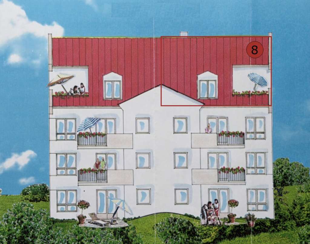 Immobilie in Kist - Charmante Dachgeschosswohnung mit Studio, Loggia, Garage und Stellplatz in Kist - Bild 2