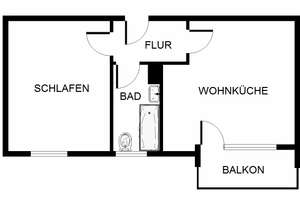1,5-Zi.- mit Dusche und Terrasse in der Bochumer Innenstadt! – Schmidtstr. 6, 44793 Kruppwerke, Bochum – Vorschaubild 2