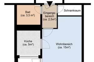 Beim EKZ Jenfeld: Attraktive, renovierte, sonnige, zentrale 1-Zi-Whg – Bekkampsweg 2, 22045 Jenfeld, Hamburg – Vorschaubild 8