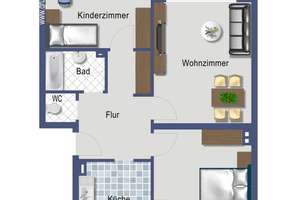 Schöne 3 Zimmerwohnung mit Garten als Kaptialanlage – Sebastianstraße 31, 50735 Niehl, Köln – Vorschaubild 3