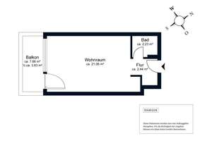 Moderne 1-Zimmer-Wohnung mit großzügigem Balkon – Die vollständige Adresse der Immobilie erhältst du vom Anbieter., 22083 Barmbek-Süd, Hamburg – Vorschaubild 7