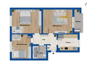 Krefeld: Charmante 3-Zimmer-Wohnung mit Balkon und idealer Raumaufteilung – Die vollständige Adresse der Immobilie erhältst du vom Anbieter., 47805 Dießem/Lehmheide, Krefeld – Vorschaubild 8