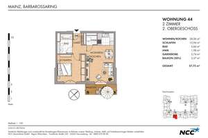 Schöne ruhige neuwertige 2ZKBB-Wohnung in Mainz, Neustadt – Moltkestrasse 3c, 55118 Neustadt, Mainz – Vorschaubild 8