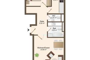 Barrierearme 2-Zimmerwohnung mit Terrasse in ruhiger Innenhoflage am Stiglmaierplatz – 80335 Marsfeld, München – Vorschaubild 14