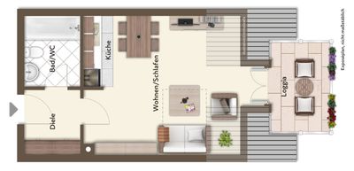 1-Zimmer-Apartment mit Balkon im Zentrum von Deggendorf