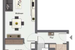 2-Raumwohnung mit Wanne und Balkon – Keplerstraße 52, 9117 Siegmar, Chemnitz – Vorschaubild 3