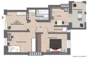 3-Zimmer-Erdgeschosswohnung mit Wintergarten in Hamburg-Eppendorf – Die vollständige Adresse der Immobilie erhältst du vom Anbieter., 20251 Eppendorf, Hamburg – Vorschaubild 22