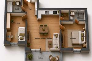 Erstbezug: Hochwertige 3 ZKB Neubauwohnung im 3. OG mit Sonnenbalkon – 56077 Niederberg, Koblenz – Vorschaubild 2