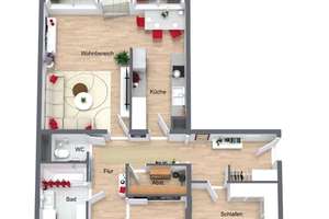 4-Zimmerwohnung mit beeindruckendem Ausblick – Feldbergstr. 60, 68163 Neckarau, Mannheim – Vorschaubild 2