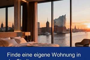 Skylineblick aus der 21. Etage, urbanes Living über den Dächern Hamburgs – Die vollständige Adresse der Immobilie erhältst du vom Anbieter., 22083 Barmbek-Süd, Hamburg – Vorschaubild 10
