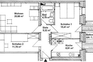 Komfortable Wohnung mit Balkon zum grünen Innenhof - neues Bad und neue Böden – Richardstraße 8, 9113 Schloßchemnitz, Chemnitz – Vorschaubild 6