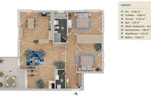 3,5 Zi.-Wohnung direkt am Main, Bj. 2012 – Griesheimer Stadtweg 91, 65933 Griesheim, Frankfurt am Main – Vorschaubild 23
