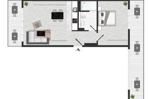 Moderne 2-Zi.-Dachgeschosswohnung mit 2 Dachterrassen direkt am Dresdner HBF – Bayrische Straße 8a, 1069 Südvorstadt-West, Dresden – Vorschaubild 2