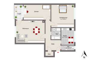 Voll möblierte 3-Zimmer-Wohnung mit sonniger Westloggia – Die vollständige Adresse der Immobilie erhältst du vom Anbieter., 81927 Johanneskirchen, München – Vorschaubild 11