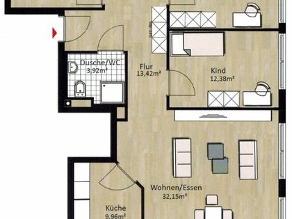 Sold Barrierefreie 2-Zimmer Wohnung mit EBK, Balkon, Aufzug, Neubau