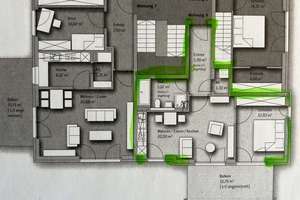 Seltene Gelegenheit – Penthouse in bester Südstadtpark Lage – 146,31 qm – bis zu 200qm möglich – Die vollständige Adresse der Immobilie erhältst du vom Anbieter., 90763 Südliche Südstadt, Fürth – Vorschaubild 11