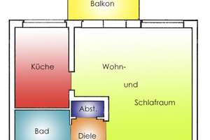 Schicke 1-Zimmer Wohnung, modernisiert, mit Balkon und Aussenstellplatz in Köln