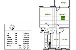 Wir renovieren für Sie! Großer Balkon! Küche und Bad mit Fenster! – Kipsdorfer Str. 129, 1277 Tolkewitz/Seidnitz-Nord, Dresden – Vorschaubild 2