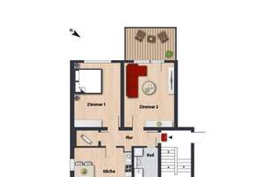 Modernisierte Wohnung  in zentraler Lage // 2.OG links – Sachsenring 13, 38440 Laagberg, Wolfsburg – Vorschaubild 4