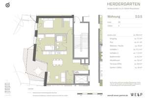 3-Zimmer-Gartenwohnung in Rosenheim mit ca. 100 m², Einbauküche und sonniger Süd-West-Ausrichtung – Die vollständige Adresse der Immobilie erhältst du vom Anbieter., 83024 Nord, Rosenheim – Vorschaubild 2