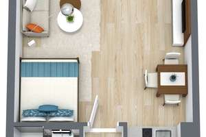 Studenten aufgepasst – Attraktive 1-Zimmer-Wohnung mit Einbauküche – Am Exerzierplatz 3A, 97072 Sanderau, Würzburg – Vorschaubild 4