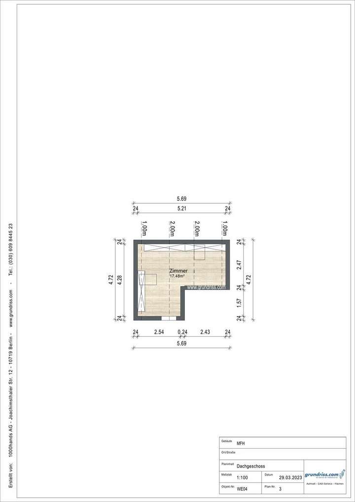 Grundriss Dachgeschoss