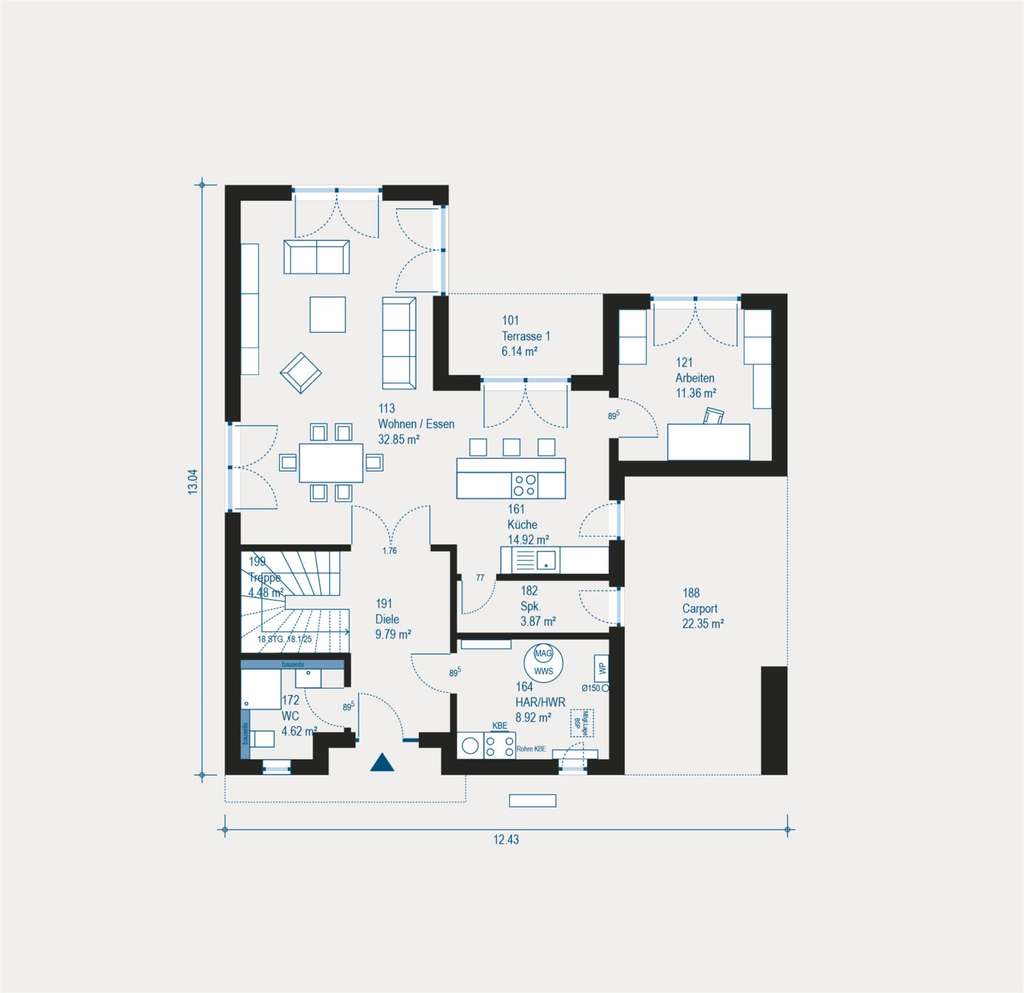 Immobilie in Würrich - Highline1 Kubus Fertighaus im Bauhaus Stil - Bild 4