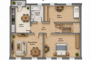 MAISONETTEWOHNUNG mit großem Dachstudio, Balkon und WG-Potenzial – Die vollständige Adresse der Immobilie erhältst du vom Anbieter., 68239 Seckenheim, Mannheim – Vorschaubild 12