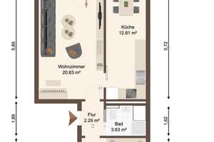 Komfortable 2-Zimmer-Wohnung mit Balkon als Kapitalanlage oder Eigennutzung – Die vollständige Adresse der Immobilie erhältst du vom Anbieter., 39130 Neu Olvenstedt, Magdeburg – Vorschaubild 8