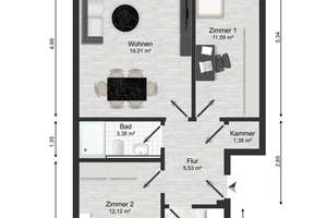 Provisionsfrei – Klug geschnittene 3-Zimmer-Wohnung mit Südbalkon – Die vollständige Adresse der Immobilie erhältst du vom Anbieter., 22083 Barmbek-Süd, Hamburg – Vorschaubild 15