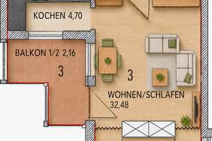 **ALTSTADT ** Großzügige 1- ZKB Wohnung mit Balkon in TOP Lage Nähe Maxstraße (VERMIETET) – Ulrichsgasse 7A, 86150 Lechviertel, östl. Ulrichsviertel, Augsburg – Vorschaubild 29
