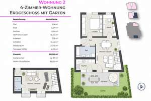 Exklusive 4-Zi.-Garten-Maisonette | Villenarchitektur | 2 Ebenen | Niedrige NK – 81249 Lochhausen, München – Vorschaubild 36