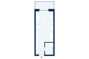 B18: 1-Zimmerwohnung im 2. OG mit Balkon zum Park – Hausdorffstraße 348, 53129 Dottendorf, Bonn – Vorschaubild 3