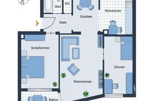++ Wohnrefugium im Stuttgarter Westen in Aussichtslage - sofort beziehbar ++ – Die vollständige Adresse der Immobilie erhältst du vom Anbieter., 70193 Kräherwald, Stuttgart – Vorschaubild 12
